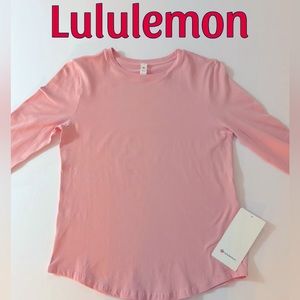 LULULEMON NWT LOVE LONG SLEEVE DEW PINK, Size 4